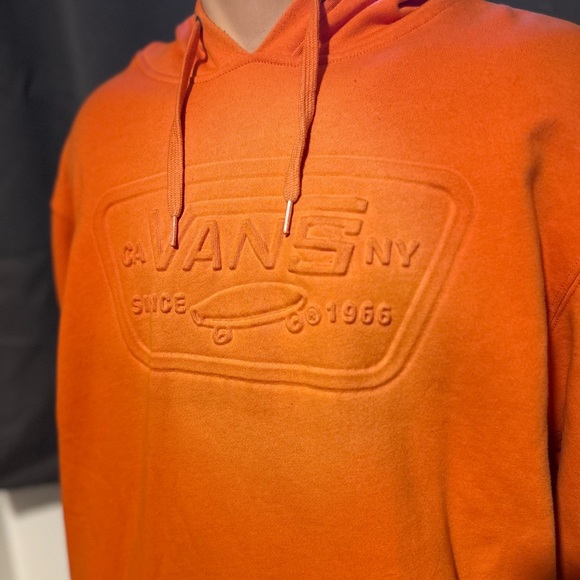 Vans Orange Pullover 3D Logo Hoodie Men’s Large - Picture 3 of 4
